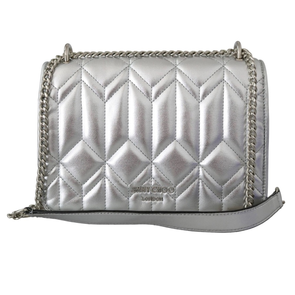 Jimmy Choo Metallic Calfskin Diondra Bag